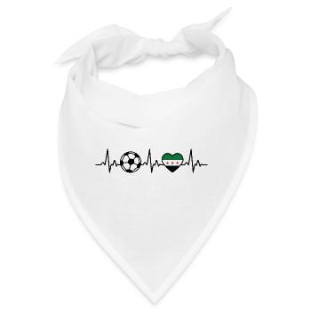 Syrien Fußball Herzschlag Syrien - Bandana - Weiß - Vorne