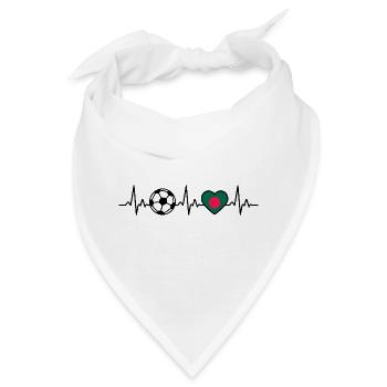 Bangladesch Fußball Herzschlag Bangladesch - Bandana - Weiß - Vorne