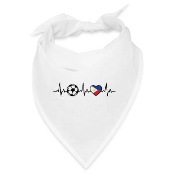 Philippinen Fußball Herzschlag Philippinen - Bandana - Weiß - Vorne