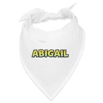 Abigail – Handgezeichnete Typografie - Bandana - Weiß - Vorne