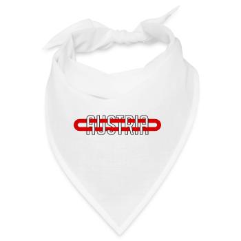 Austria Österreich Minimalistisch Heimat - Bandana - Weiß - Vorne