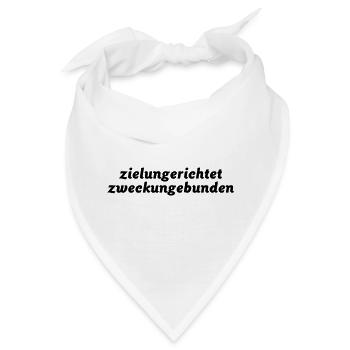 zielungerichtet zweckungebunden - Bandana - Weiß - Vorne