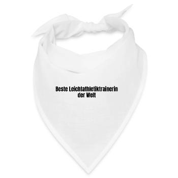 Beste Leichtathletiktrainerin der Welt Geschenk - Bandana - Weiß - Vorne
