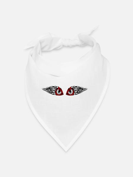 tribal eyes - Bandana - Weiß - Vorne