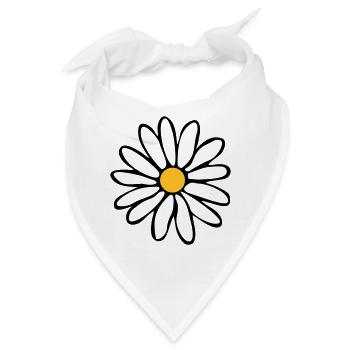Margeriten - Bandana - Weiß - Vorne