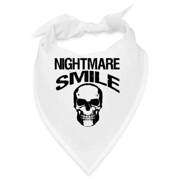 Nightmare Smile Halloween, Sprüche, Geschenk - Bandana - Weiß - Vorne