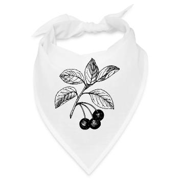 cherries kirschen veggie gemuese fruits33 - Bandana - Weiß - Vorne
