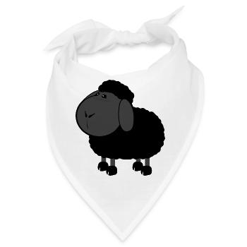 Schwarzes Schaf - Bandana - Weiß - Vorne