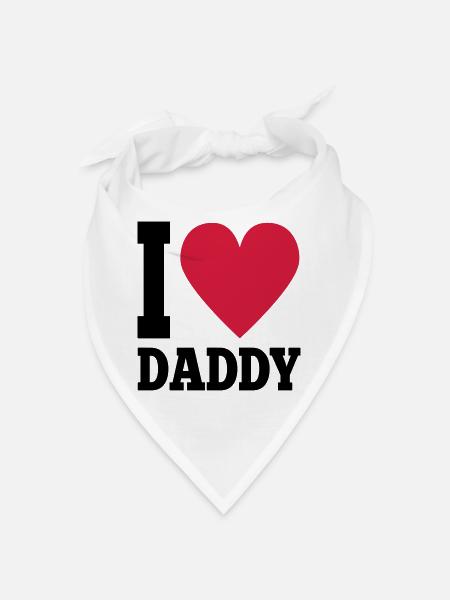 I love daddy - Bandana - white - Front