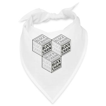 BLOCKCHAIN 3D 01 - Bandana - Weiß - Vorne