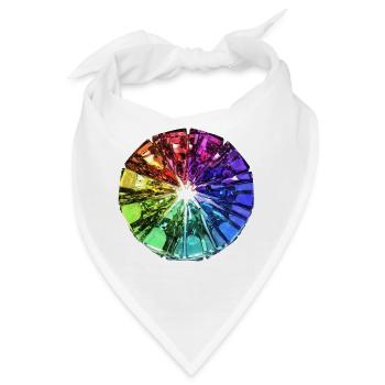 Bunter Stein - Bandana - Weiß - Vorne