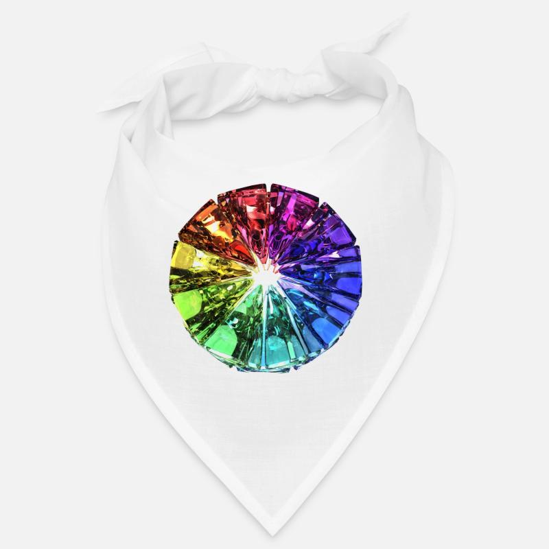Pierre colorée - Bandana - blanc