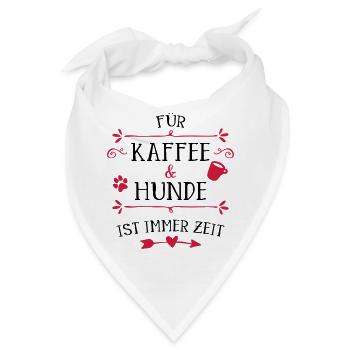 Herzpfote Kaffee Rahmen - Bandana - Weiß - Vorne
