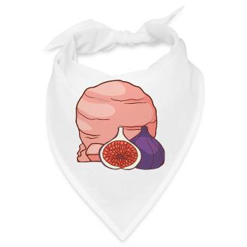 Feigenfrucht Eis Speiseeis Eiskrem Eiscreme - Bandana - Weiß - Vorne