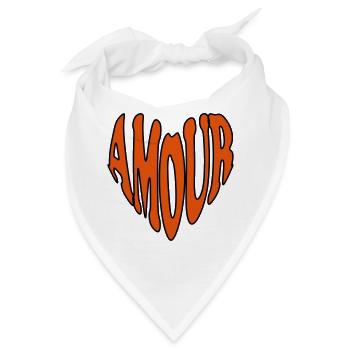 AMOUR Herz - Bandana - Weiß - Vorne