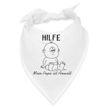 Hilfe Baby Anwalt - Bandana - Weiß - Vorne