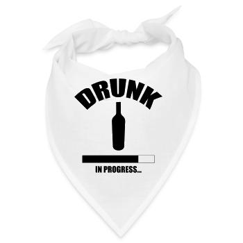 Drunk in progress... - Bandana - Weiß - Vorne