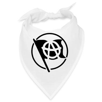anarchie Flagge schwarz - Bandana - Weiß - Vorne