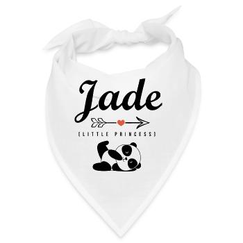 Vorname Jade personalisierte T-Shirt Weihnachtsgeschenk - Bandana - Weiß - Vorne