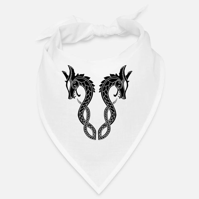 Two headed black dragon Bandana