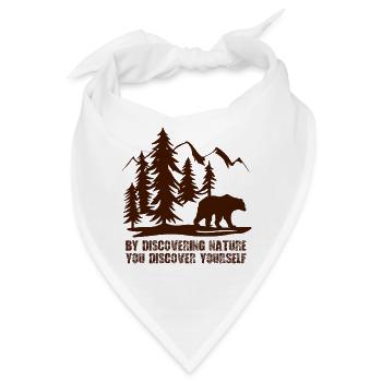 Indem Sie die Natur entdecken, entdecken Sie sich selbst - Bandana - Weiß - Vorne