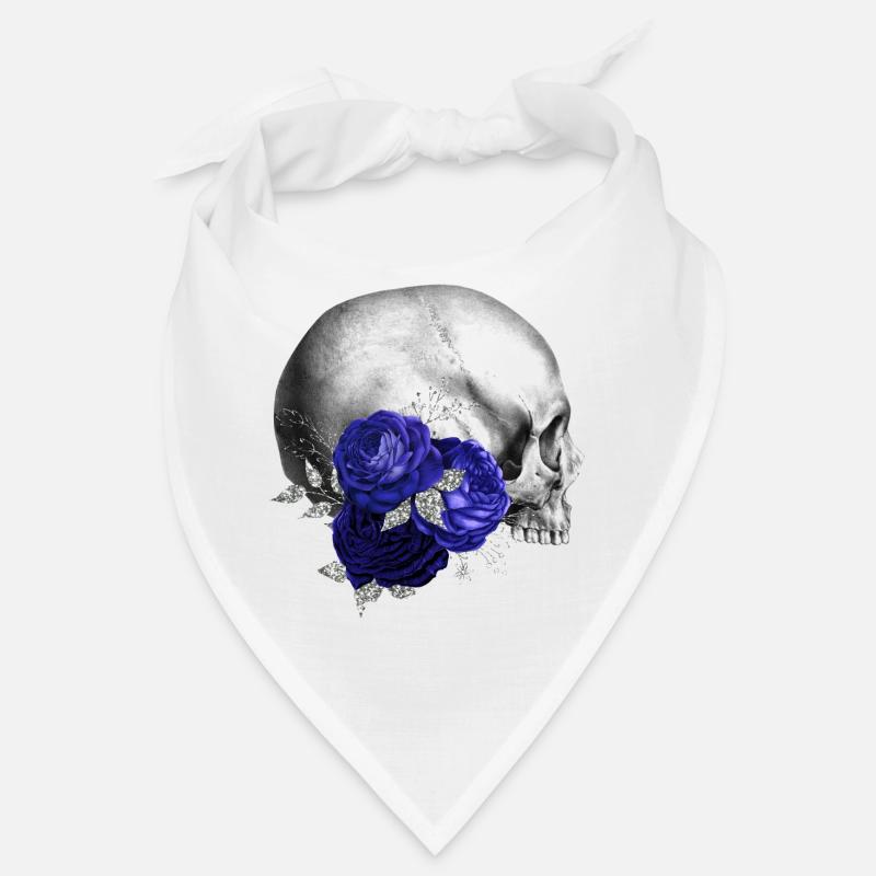 Nuit fleurs gothique goth crâne mort crâne punk Bandana