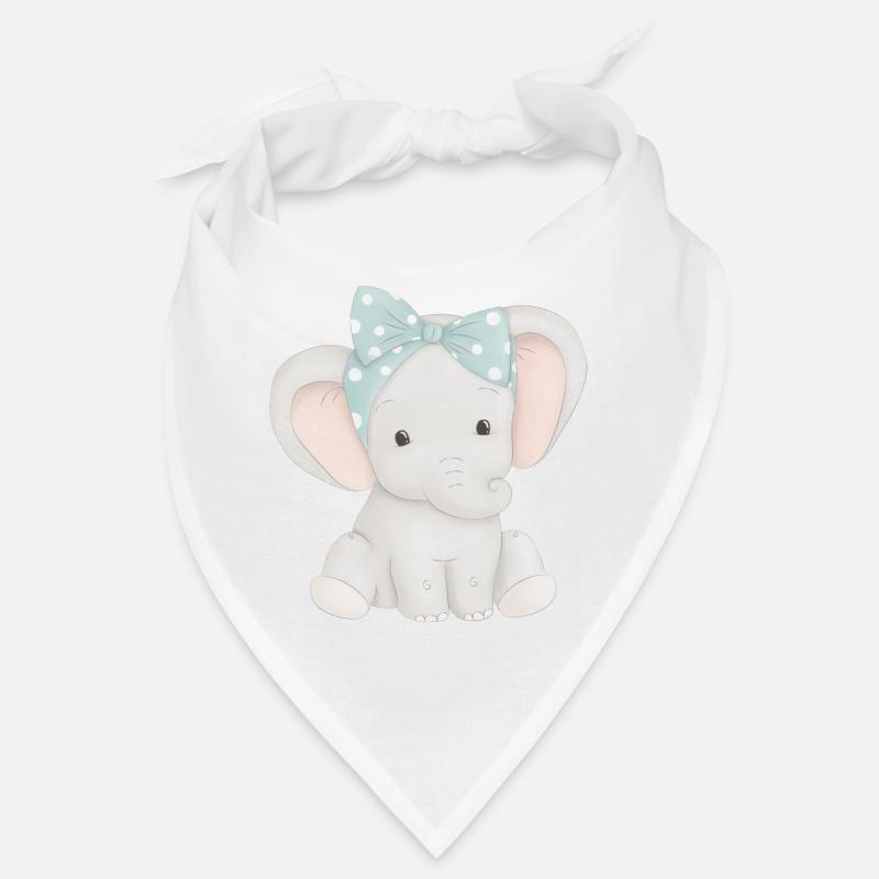 éléphant mignon avec boucle Bandana