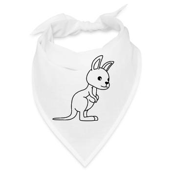 Kangaroo Comic - Bandana - Weiß - Vorne