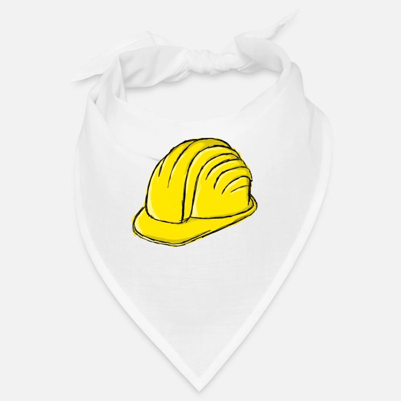 Construction worker, helmet, construction site, crane, excavator Bandana