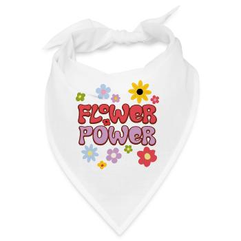 Flower Power - Bandana - Weiß - Vorne