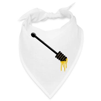 Honiglöffel mit Honig - Bandana - Weiß - Vorne