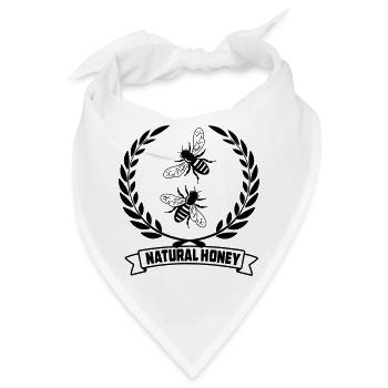 Bienen im Lorbeerkranz - Bandana - Weiß - Vorne