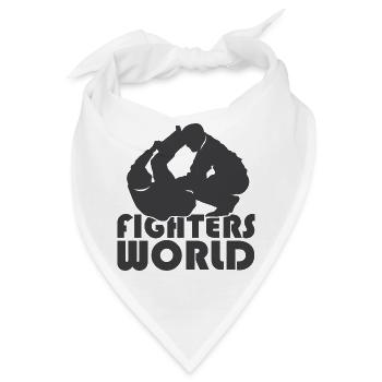 fighter jiu jitsu wrestling ringen Symbol Kämpfer - Bandana - Weiß - Vorne