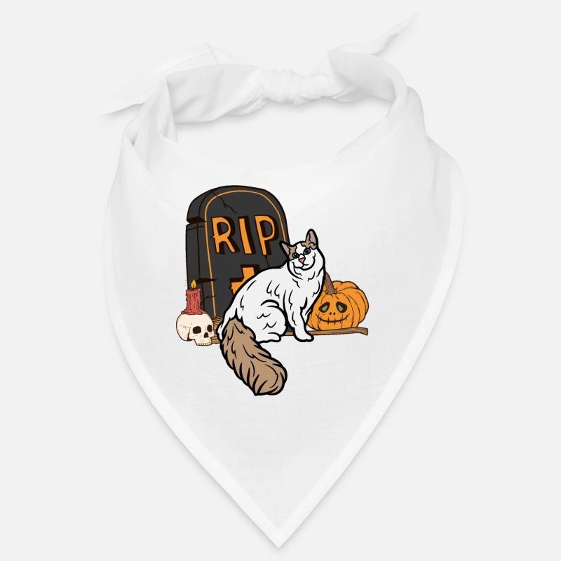 Süße Türkisch Van Halloween Katze Bandana