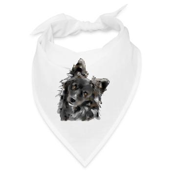 Australian Shepherd - Bandana - Weiß - Vorne