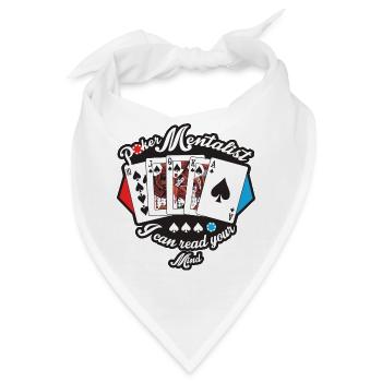 Poker Gedanken Leser - Bandana - Weiß - Vorne