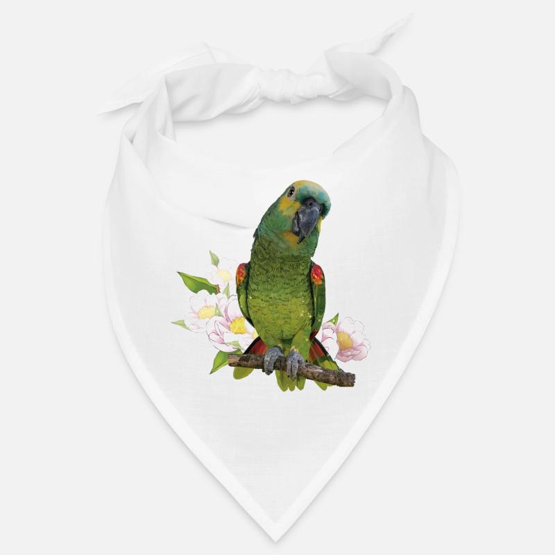 Die Blaustirnamazone - Bandana - Weiß