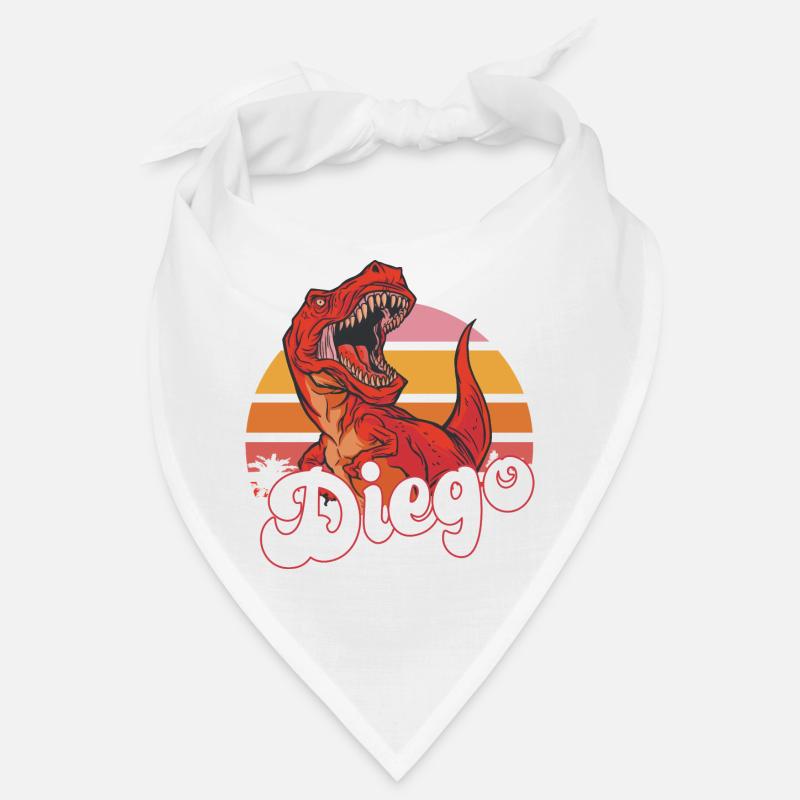 DIEGO - Beautiful boy name with T-REX Dino Bandana