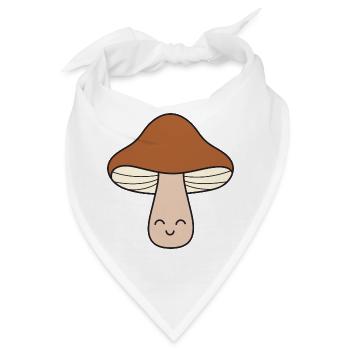 Pilz Pilze - Bandana - Weiß - Vorne