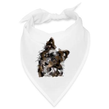 Australian Shepherd - Bandana - Weiß - Vorne