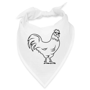 Hahn transparent - Bandana - Weiß - Vorne