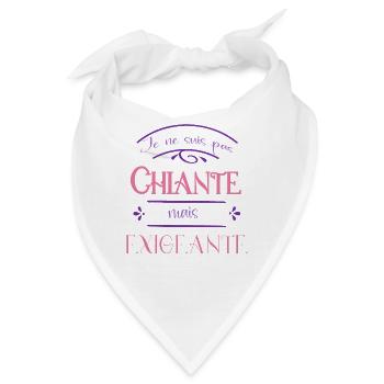 Ich bin nicht langweilig, sondern anspruchsvoll - Bandana - Weiß - Vorne