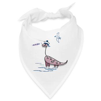 ahoi, maritim - Bandana - Weiß - Vorne