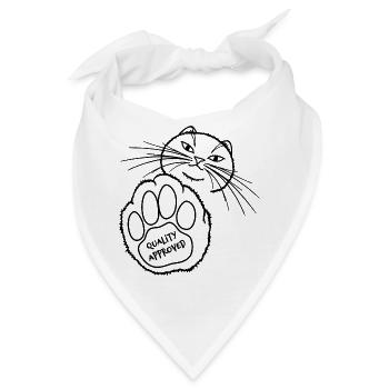Selbstliebe-Erinnerung für Katzenliebhaber - Bandana - Weiß - Vorne