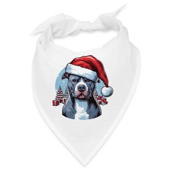 Pitbull Weihnachtsgeschenke - Bandana - Weiß - Vorne
