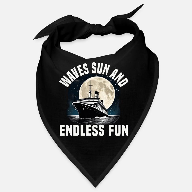 Waves Sun And Endless Fun Cruise Ship Vacation Bandana