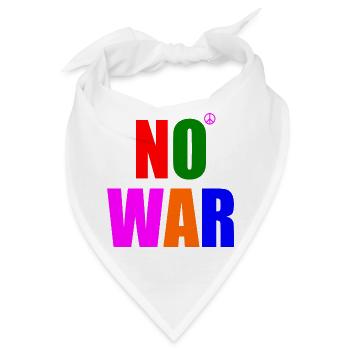 No war - Bandana - Weiß - Vorne