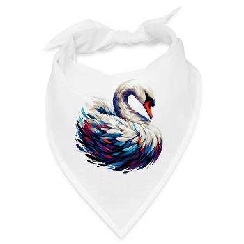 Schwan - Bandana - Weiß - Vorne