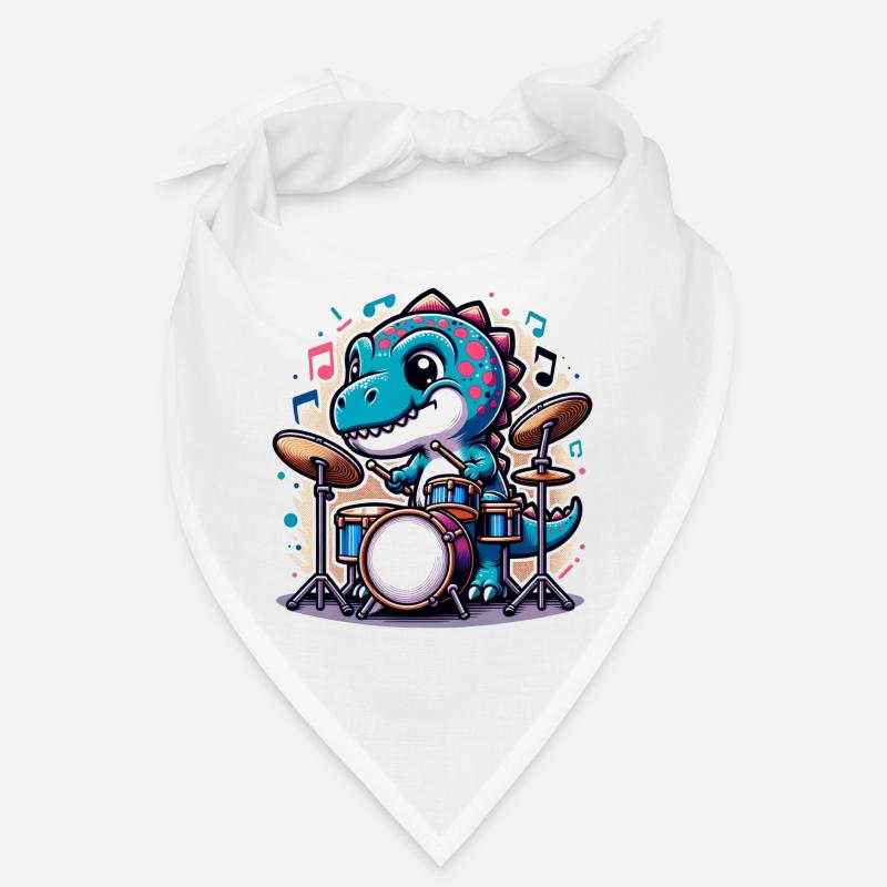 Cooler T-Rex Dinosaurier Drummer Bandana