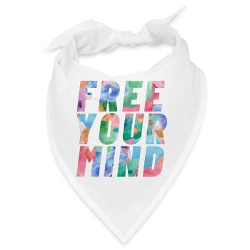 Free your mind - Bandana - Weiß - Vorne